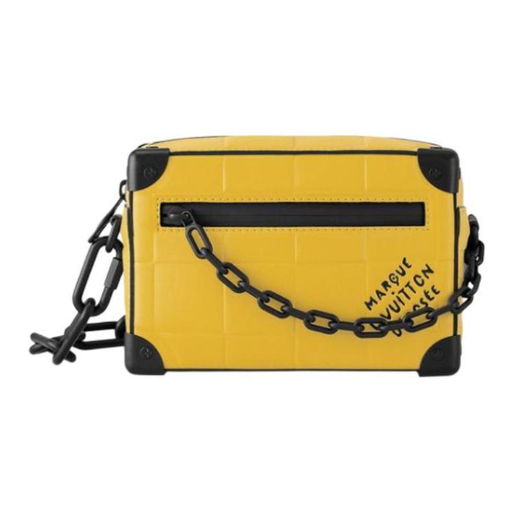 Сумка женская LOUIS VUITTON Mini Soft Trunk Damier Scuba желтая