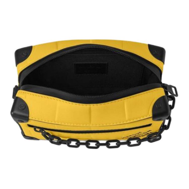 Сумка женская LOUIS VUITTON Mini Soft Trunk Damier Scuba желтая