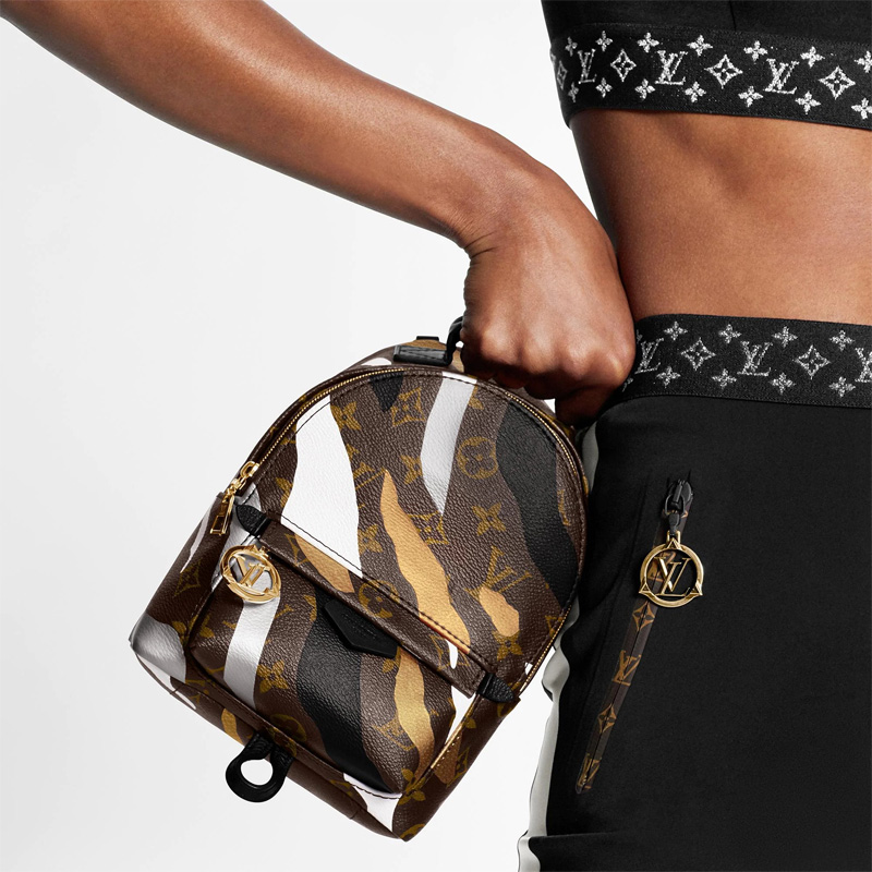 Женский рюкзак LOUIS VUITTON Palm Springs Monogram Mini Gold/Silver