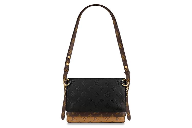 Клатч женский LOUIS VUITTON Lv3 коричневый, карамельный, черный