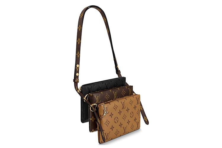 Клатч женский LOUIS VUITTON Lv3 коричневый, карамельный, черный