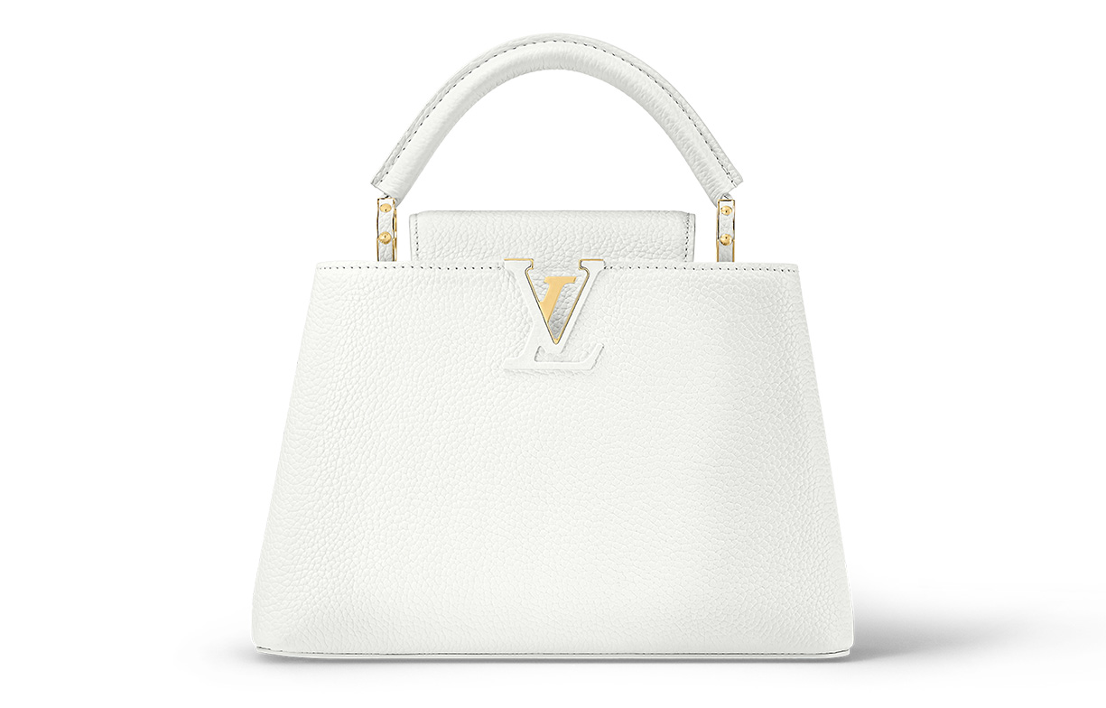 Сумка женская LOUIS VUITTON Capucines Bb M94634 белая, золотая