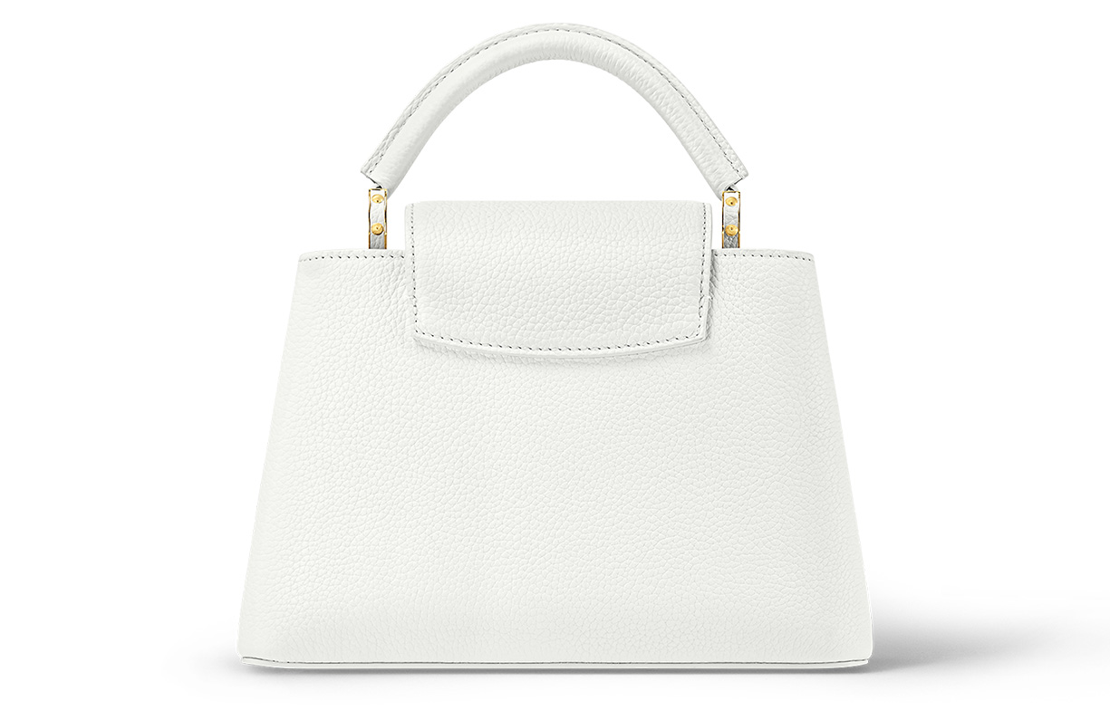 Сумка женская LOUIS VUITTON Capucines Bb M94634 белая, золотая