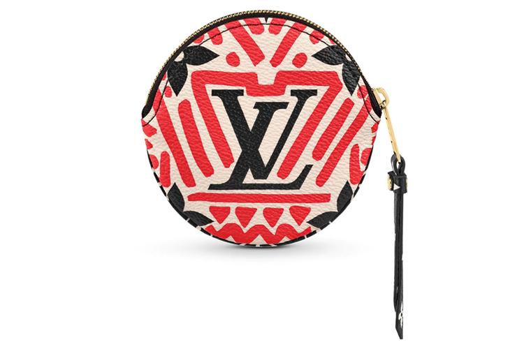 Косметичка женская LOUIS VUITTON Crafty Round Coin Purse кремово-красная