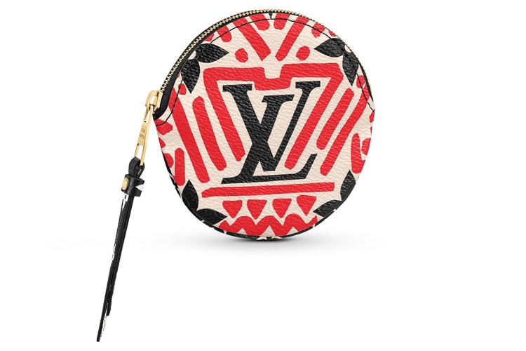Косметичка женская LOUIS VUITTON Crafty Round Coin Purse кремово-красная