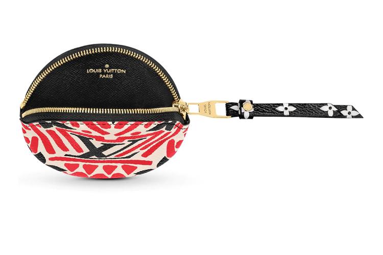 Косметичка женская LOUIS VUITTON Crafty Round Coin Purse кремово-красная