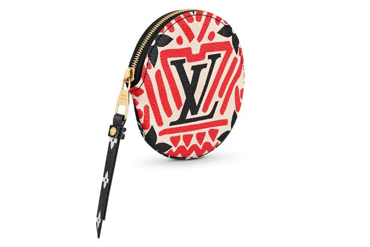 Косметичка женская LOUIS VUITTON Crafty Round Coin Purse кремово-красная