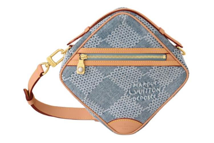 Сумка женская LOUIS VUITTON Chess Messenger Damier Denim 3D синий деним