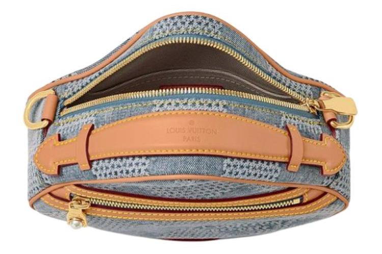 Сумка женская LOUIS VUITTON Chess Messenger Damier Denim 3D синий деним