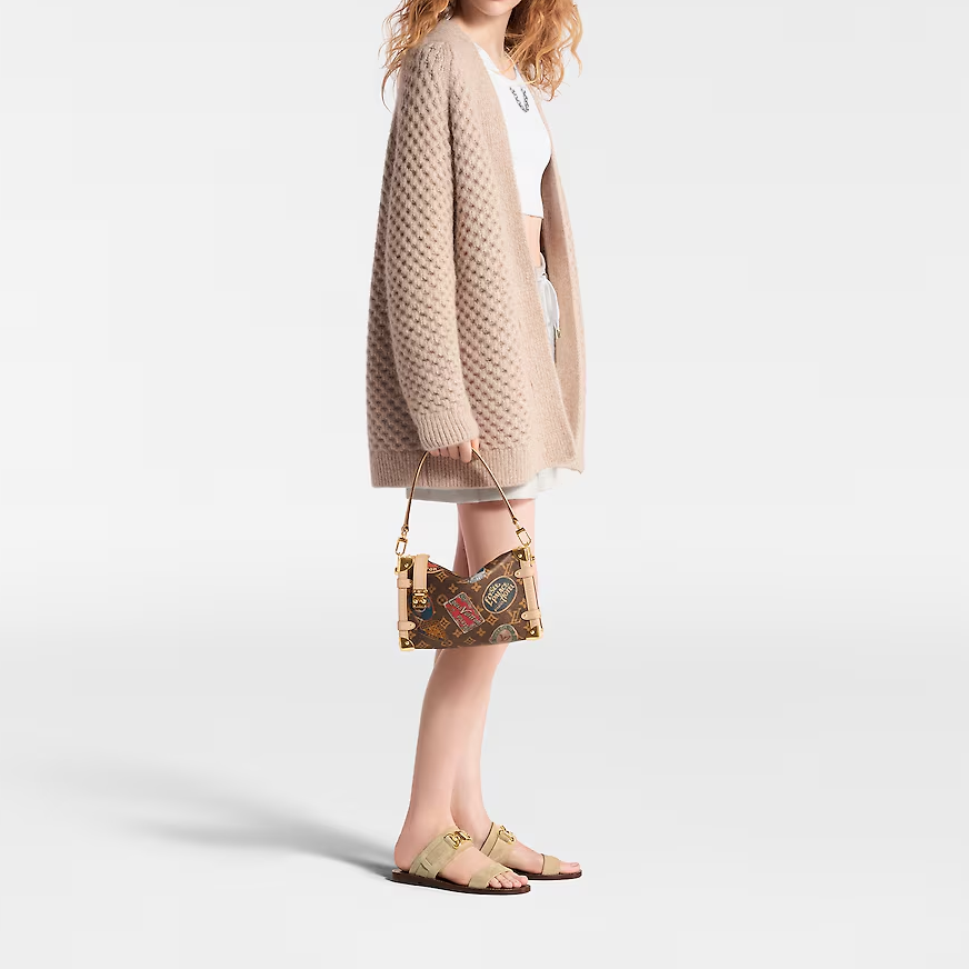 Сумка женская LOUIS VUITTON Side Trunk MM Monogram, brown-beige