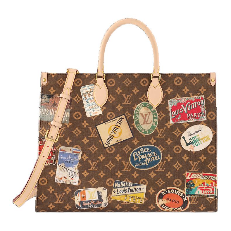 Сумка женская LOUIS VUITTON Voyage OnTheGo Monogram коричнево-бежевый