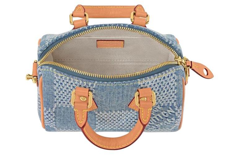 Сумка мужская LOUIS VUITTON Speedy 18 Bandouliere, blue denim