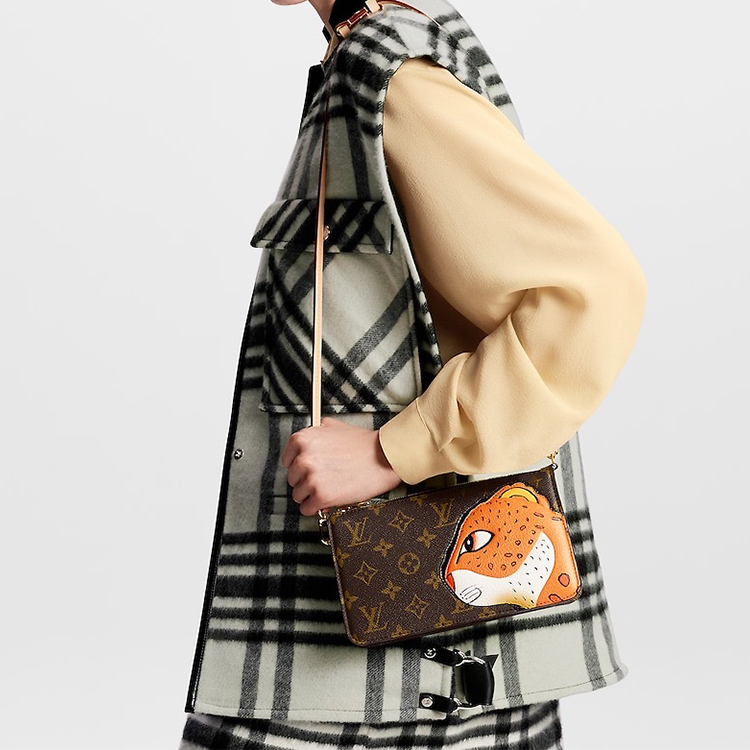 Сумка женская LOUIS VUITTON Lexington Pouch коричнево-оранжевая