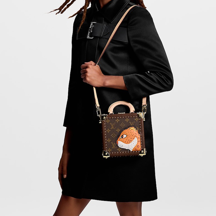 Сумка женская LOUIS VUITTON Sun Yitian Collaboration Square Canvas, коричневая