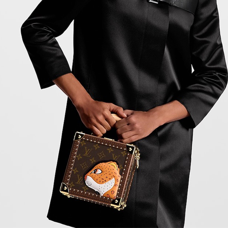 Сумка женская LOUIS VUITTON Sun Yitian Collaboration Square Canvas, коричневая