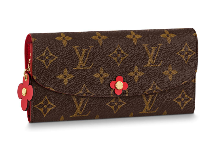 Кошелек женский LOUIS VUITTON Emilie коричнево-красный