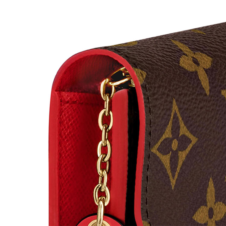 Кошелек женский LOUIS VUITTON Emilie коричнево-красный