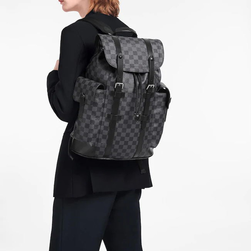 Рюкзак LOUIS VUITTON N41379 серый-черный