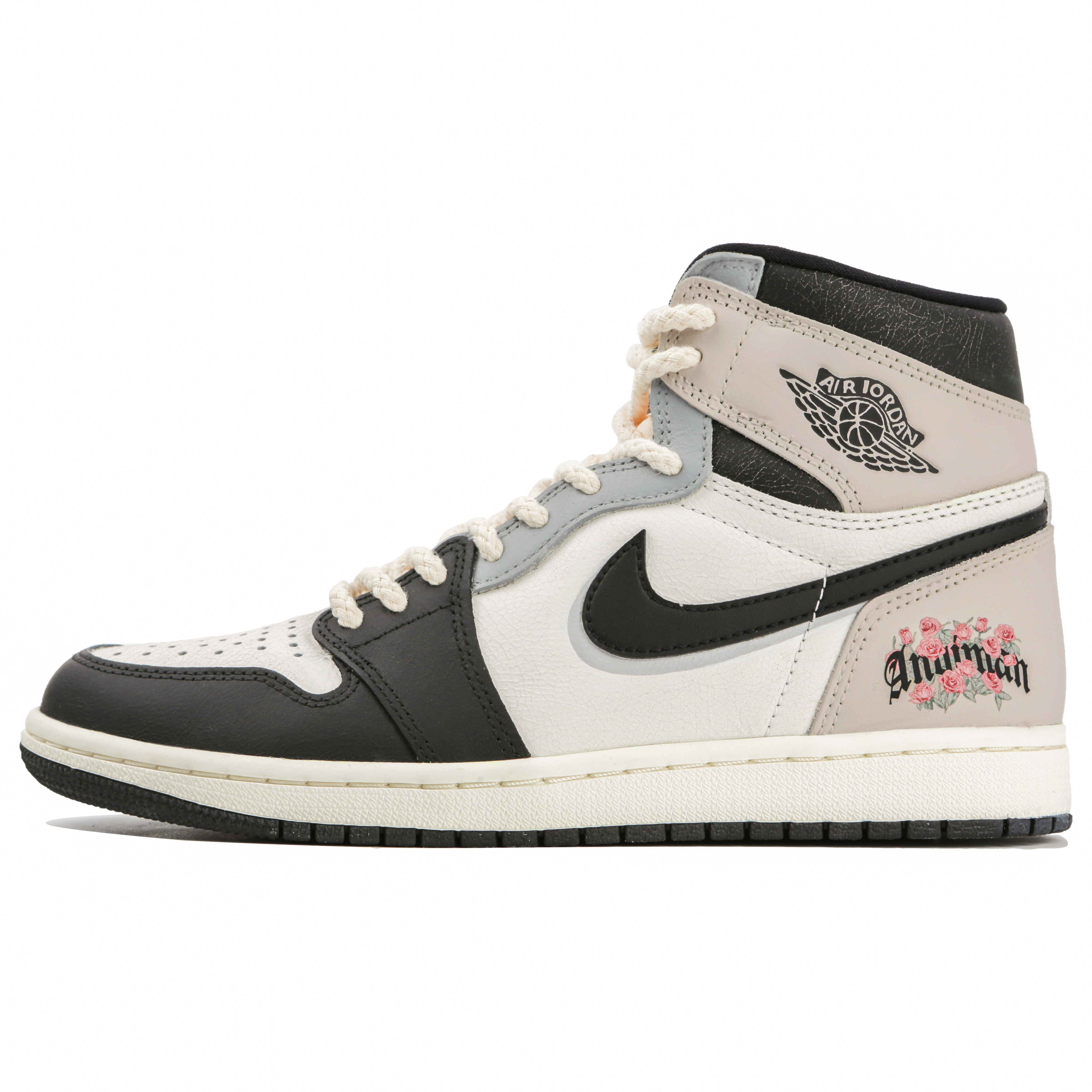 Кеды унисекс Jordan Air Jordan 1 Slip-Resistant High-Top Vintage черно-розовые