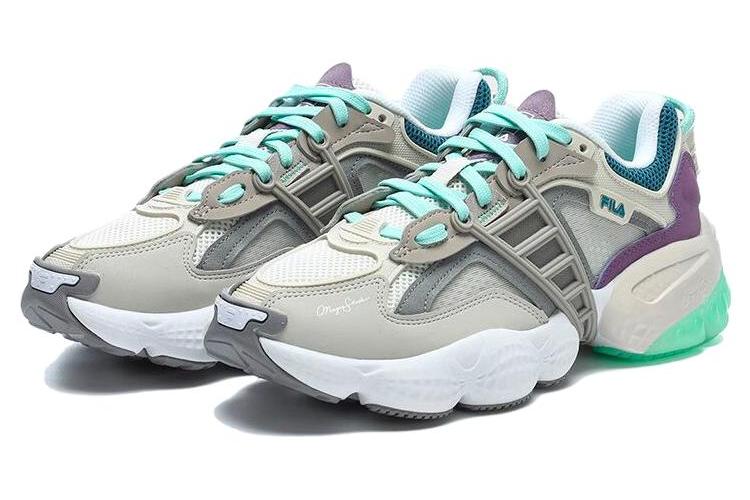 Кроссовки женские FILA LADDER серо-зелёные, 40 EU