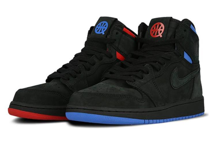 Кроссовки унисекс Air Jordan 1 Retro High OG Quai 54 черные-синие