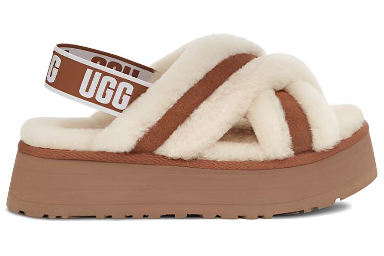 Сандалии женские UGG Disco Cross Slides каштановые, 38 EU