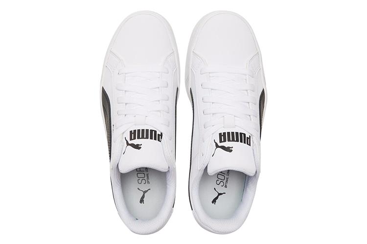 Кеды унисекс PUMA Smash Vulc белые черные, 35.5 EU