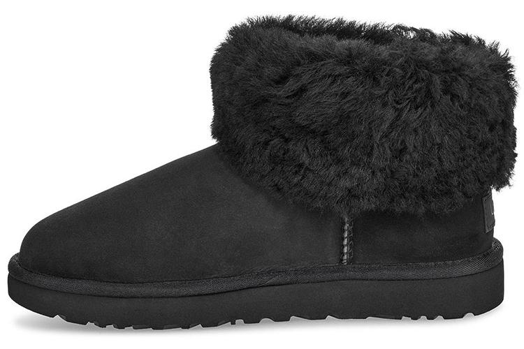 Угги женские UGG Classic Mini Fluff черные, 36 EU