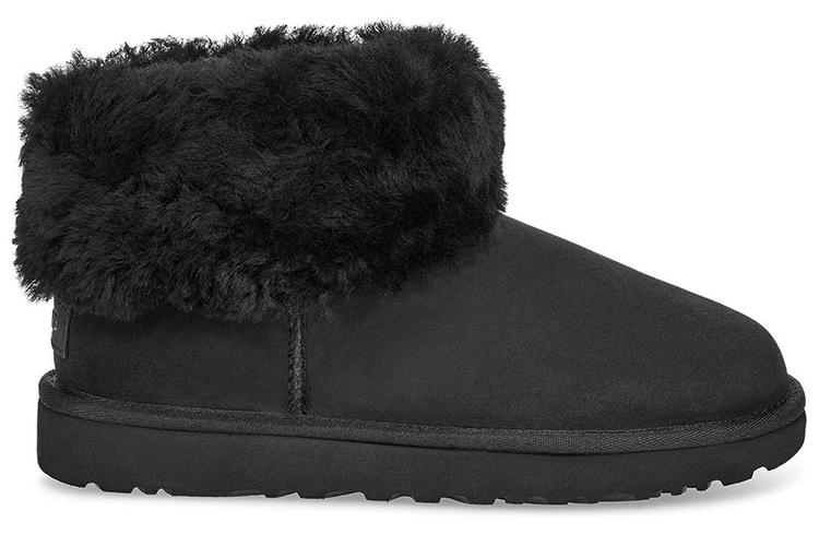 Угги женские UGG Classic Mini Fluff черные, 36 EU