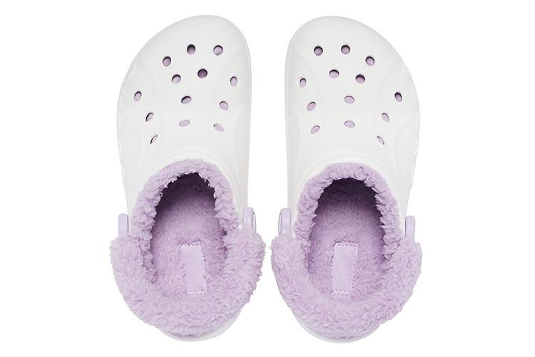 Шлепанцы унисекс Crocs Classic Baya Lined Fuzz Strap белые, 37-38 EU