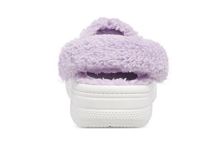 Шлепанцы унисекс Crocs Classic Baya Lined Fuzz Strap белые, 37-38 EU