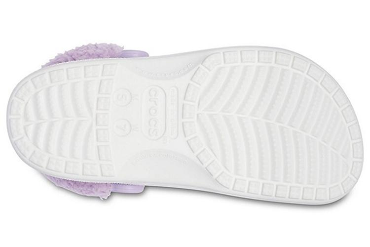 Шлепанцы унисекс Crocs Classic Baya Lined Fuzz Strap белые, 37-38 EU