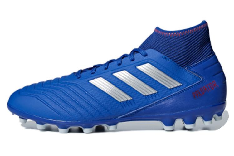 Футбольные бутсы мужские Adidas Predator 19.3 AG синие серые, 39 EU