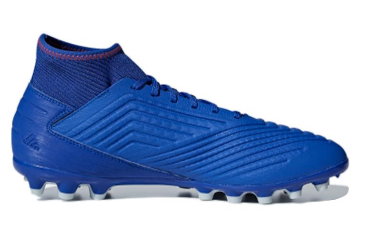 Футбольные бутсы мужские Adidas Predator 19.3 AG синие серые, 39 EU
