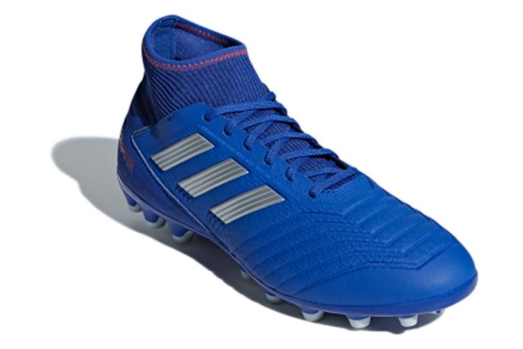 Футбольные бутсы мужские Adidas Predator 19.3 AG синие серые, 39 EU