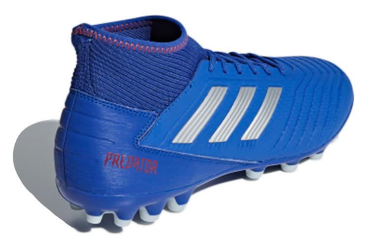 Футбольные бутсы мужские Adidas Predator 19.3 AG синие серые, 39 EU
