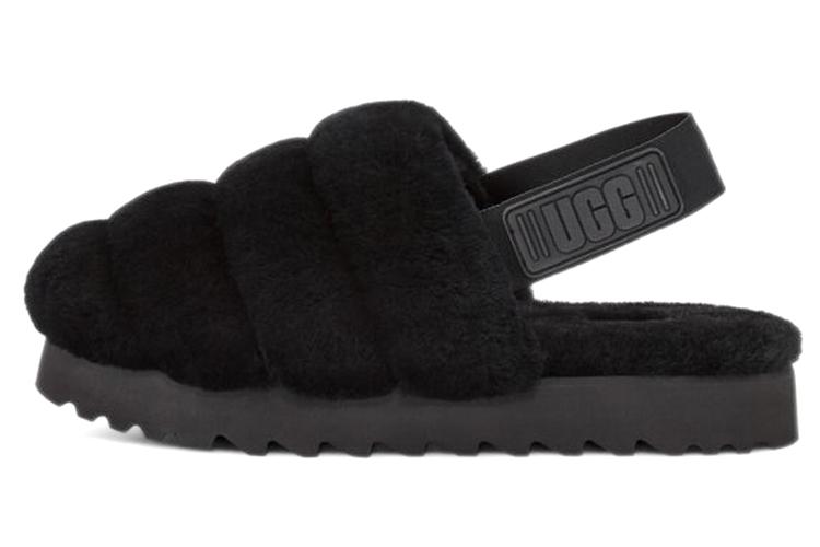 Тапочки женские UGG Super Fluff Slipper черные, 38 EU