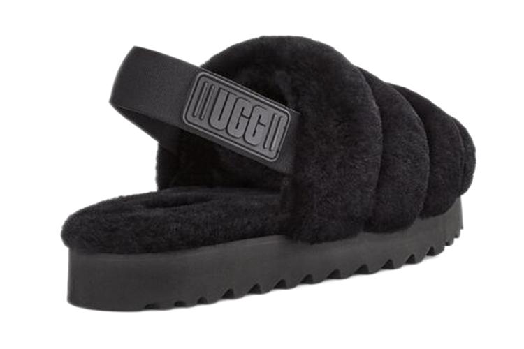 Тапочки женские UGG Super Fluff Slipper черные, 38 EU