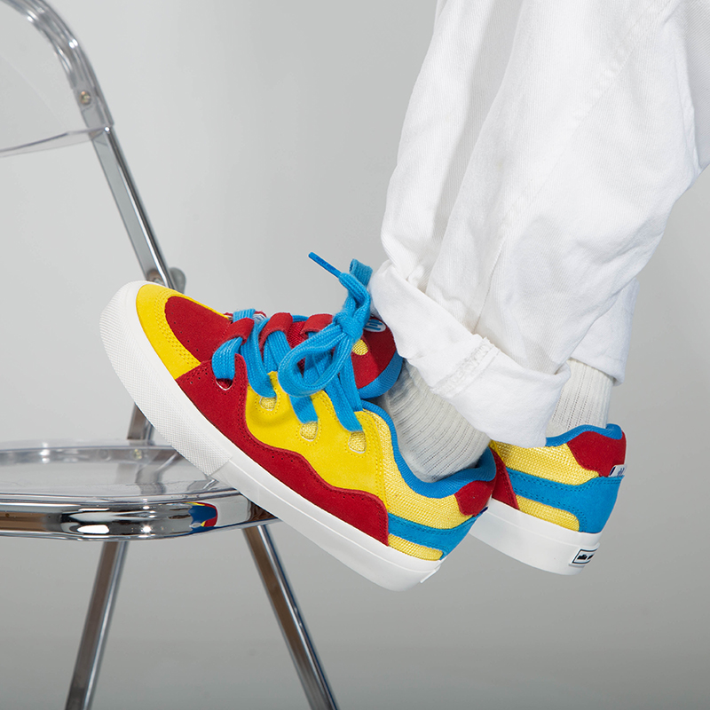 Кроссовки мужские и унисекс Ollieskate BAKE18029 красный, желтый, синий, 45 EU