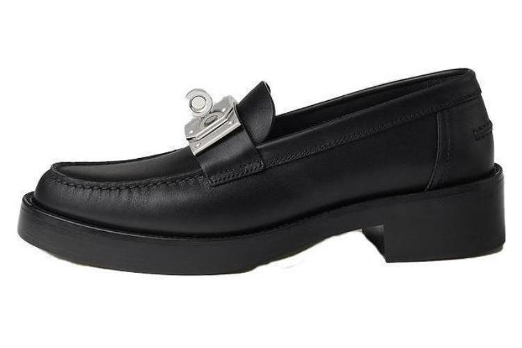 Лоферы женские HERMES Hot Noir черные, 38 EU