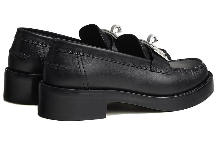 Лоферы женские HERMES Hot Noir черные, 38 EU