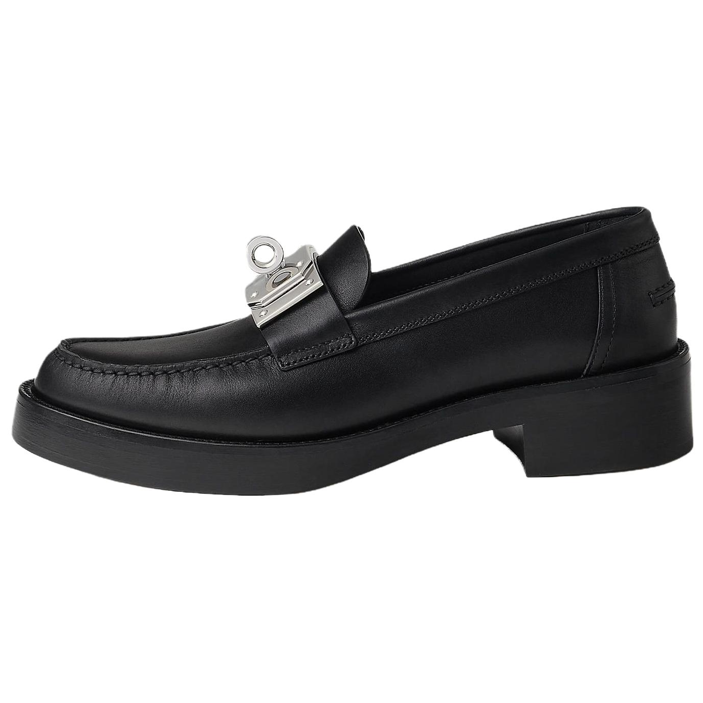 Лоферы женские HERMES Hot Noir черные, 38 EU