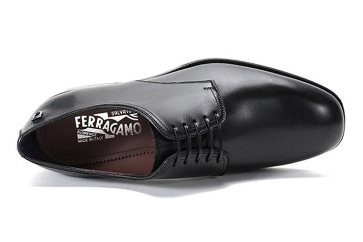 Туфли мужские FERRAGAMO Gancini черные, 44.5 EU
