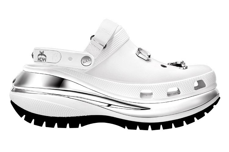 Шлепанцы унисекс Crocs Mega Crush Clog белые, 36-37 EU