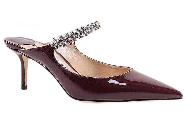 Шлепанцы женские Jimmy Choo Bing 65 бордовые, 36 EU