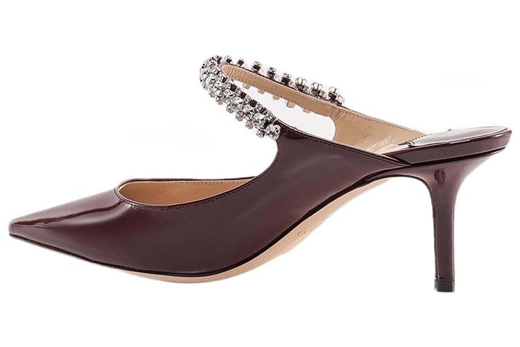 Шлепанцы женские Jimmy Choo Bing 65 бордовые, 36 EU