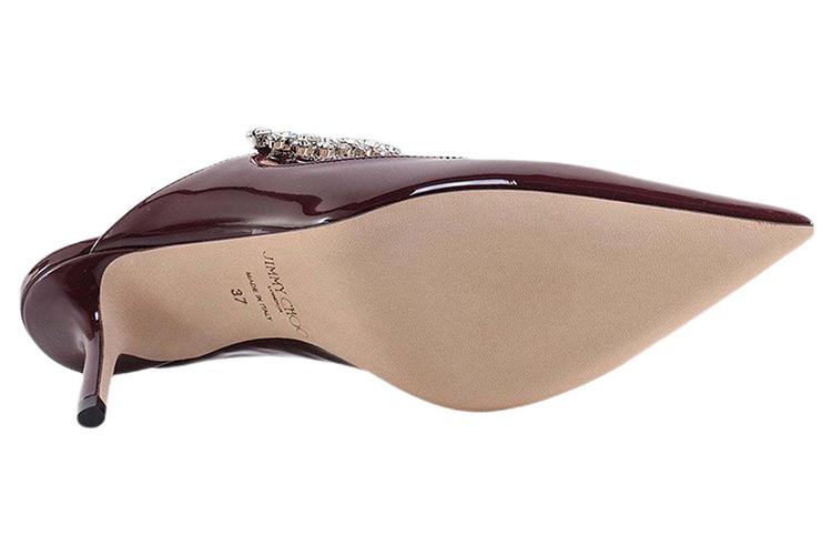 Шлепанцы женские Jimmy Choo Bing 65 бордовые, 36 EU