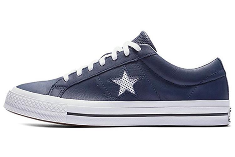 Кеды мужские Converse One Star Perforated Leather Low темно-синие, 40 EU