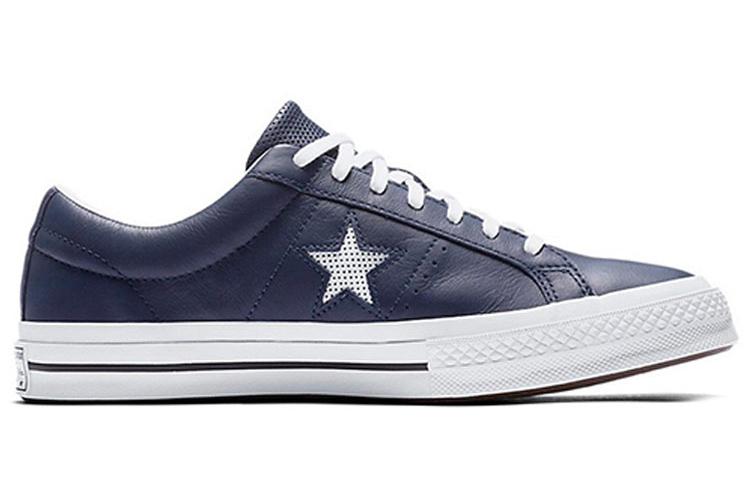 Кеды мужские Converse One Star Perforated Leather Low темно-синие, 40 EU
