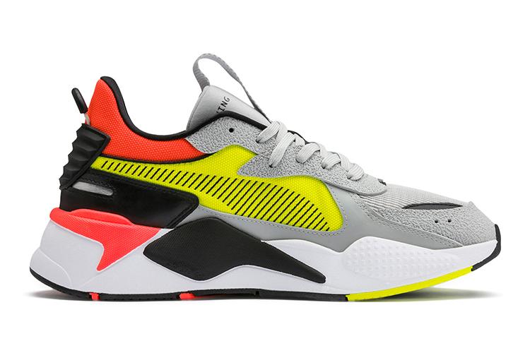 Кроссовки мужские PUMA RS-X Harddrive серые, желтые, красные, 37 EU